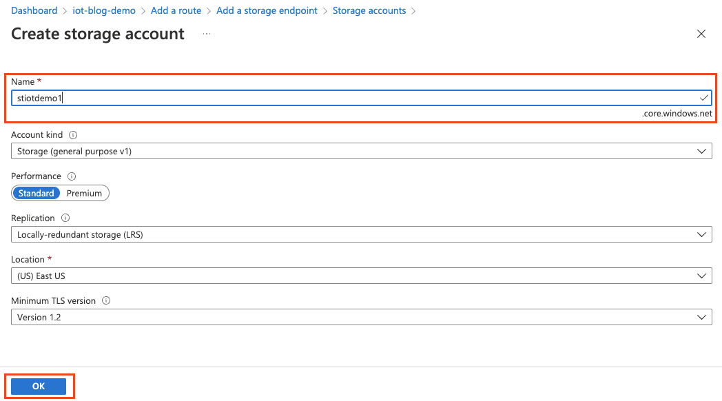 Create storage accoun